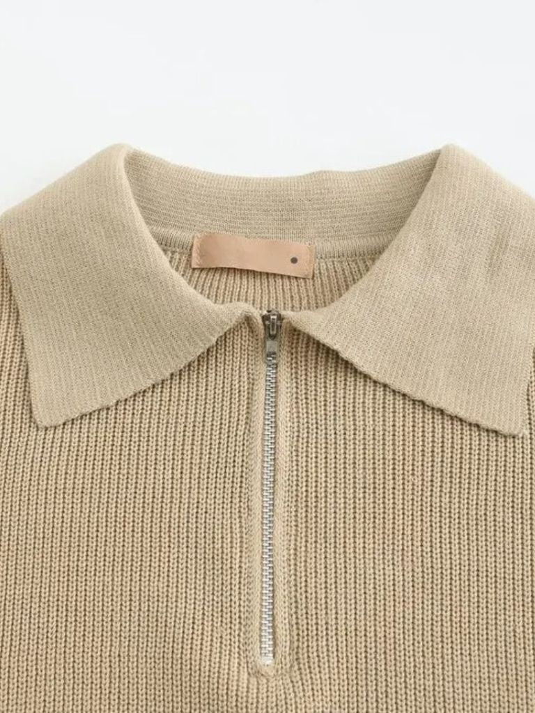 Essential Half Zip Sweater — North Row | Detail View