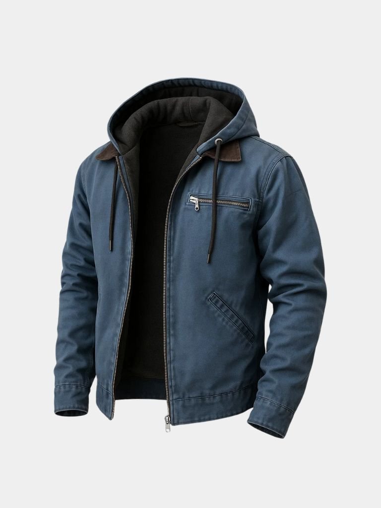 Essential Hooded Work Jacket — North Row | Front View