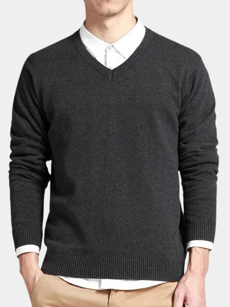 Premium Essential Pullover — North Row | Collar Detail
