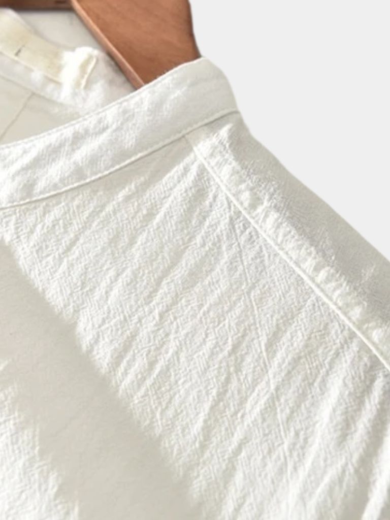 Essential Short Sleeve Linen Shirt — North Row | Flat Lay