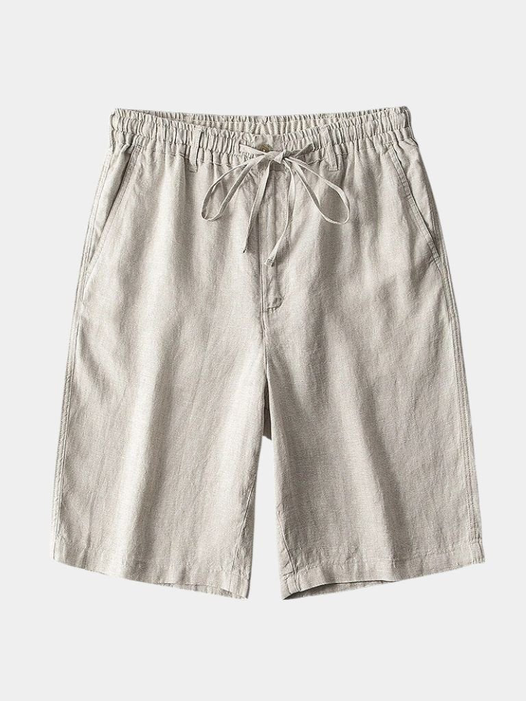 Gris Mariner Linen Shorts — North Row | Full Length
