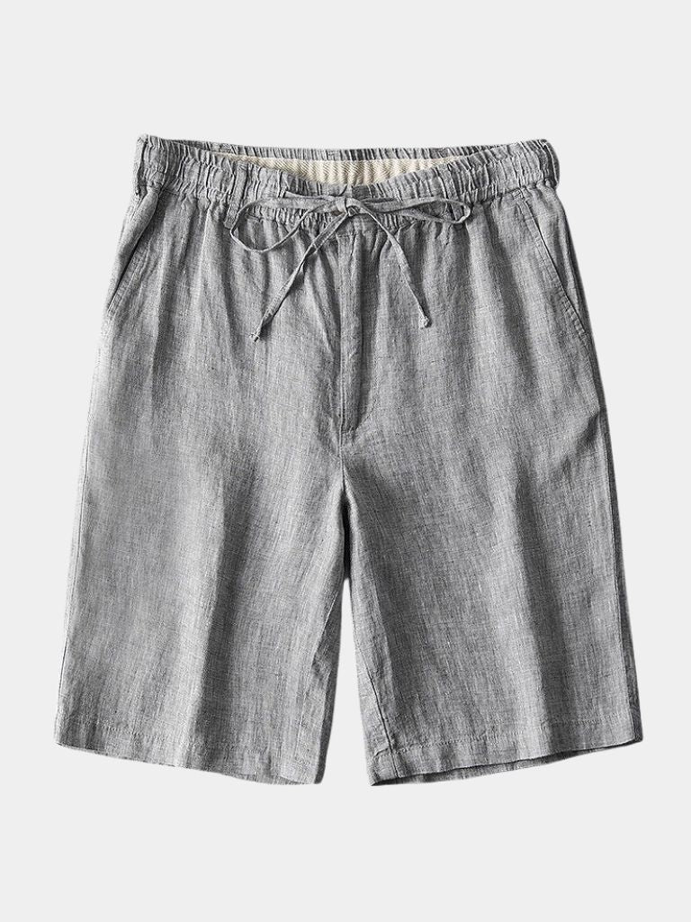 Gris Mariner Linen Shorts — North Row | Side View