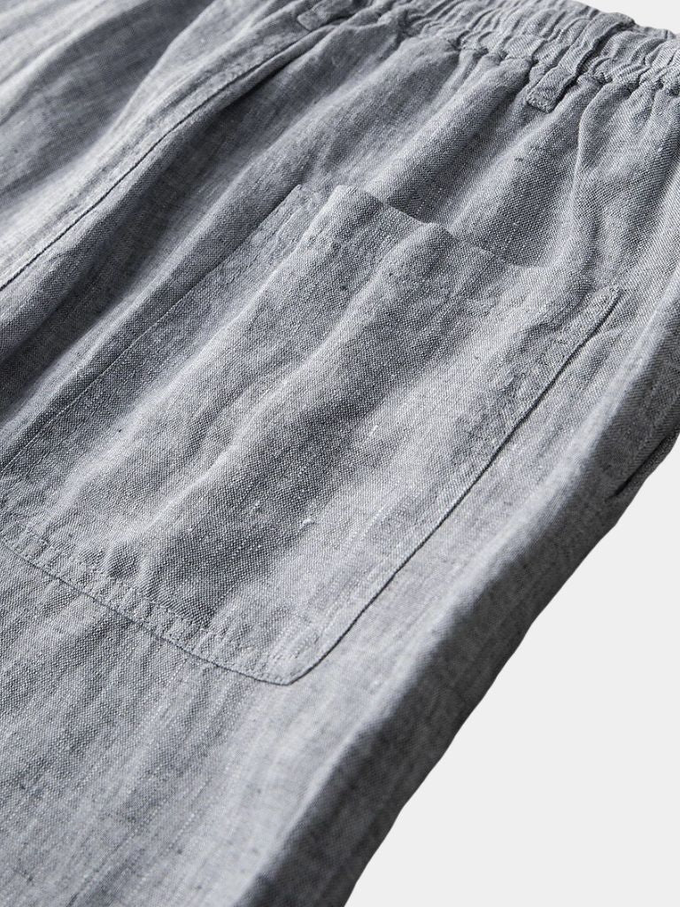Gris Mariner Linen Shorts — North Row | Detail View