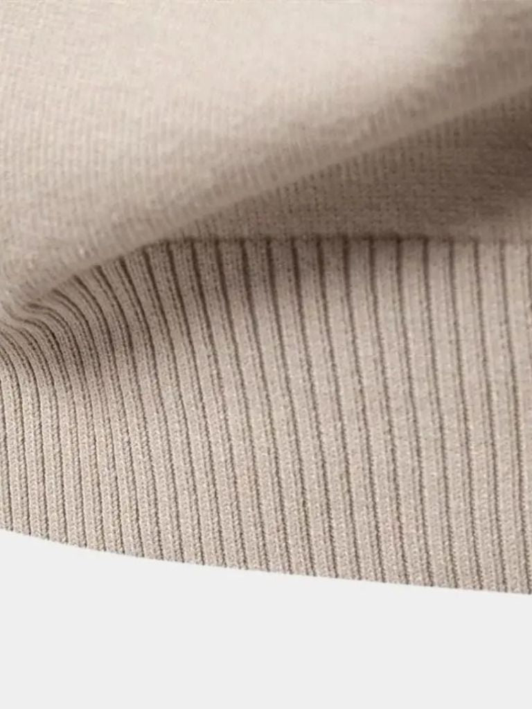 Half Zip Knitwear Solid Color Cardigan Sweater — North Row | Worn Look