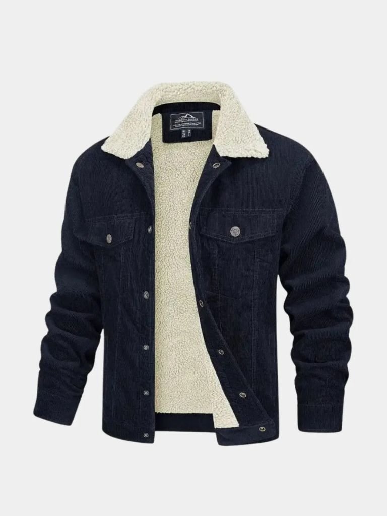 Heritage Corduroy Sherpa Jacket — North Row | Collar Detail