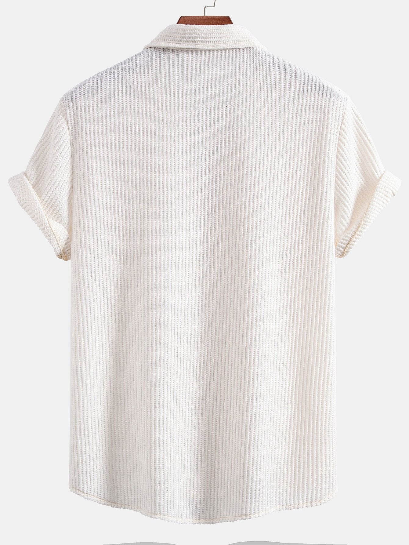 Waffle Button Up Shirt — North Row | Side View