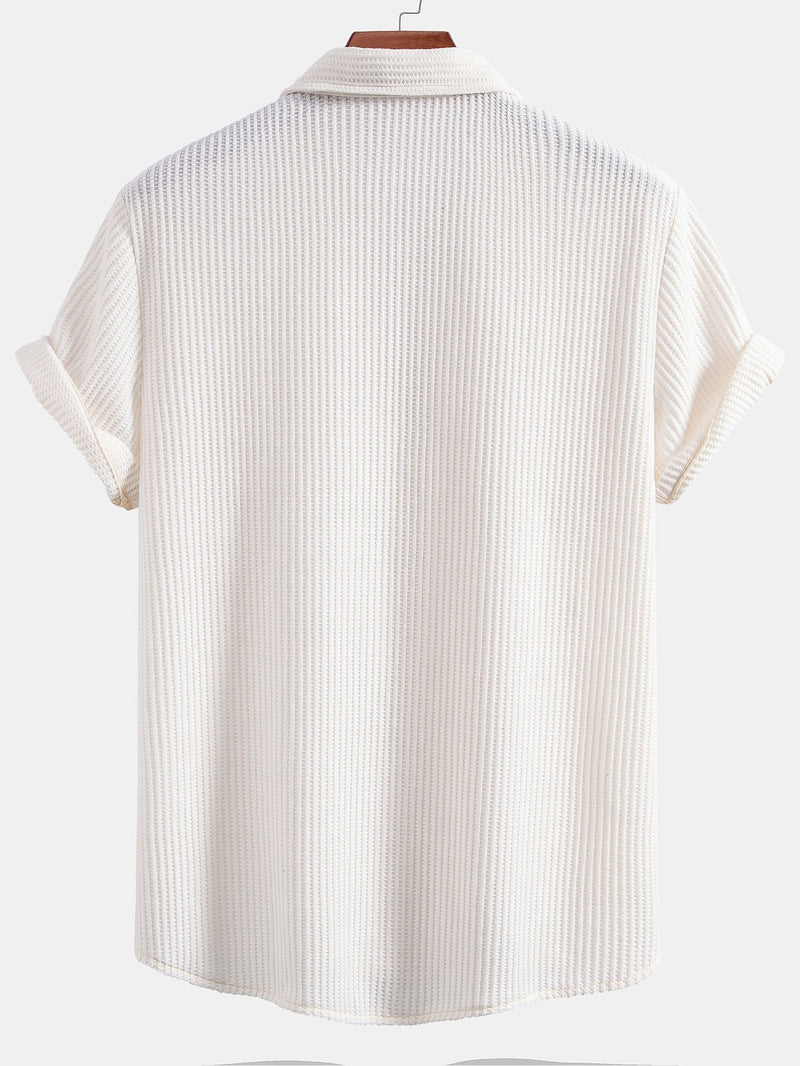 Waffle Button Up Shirt — North Row | Side View