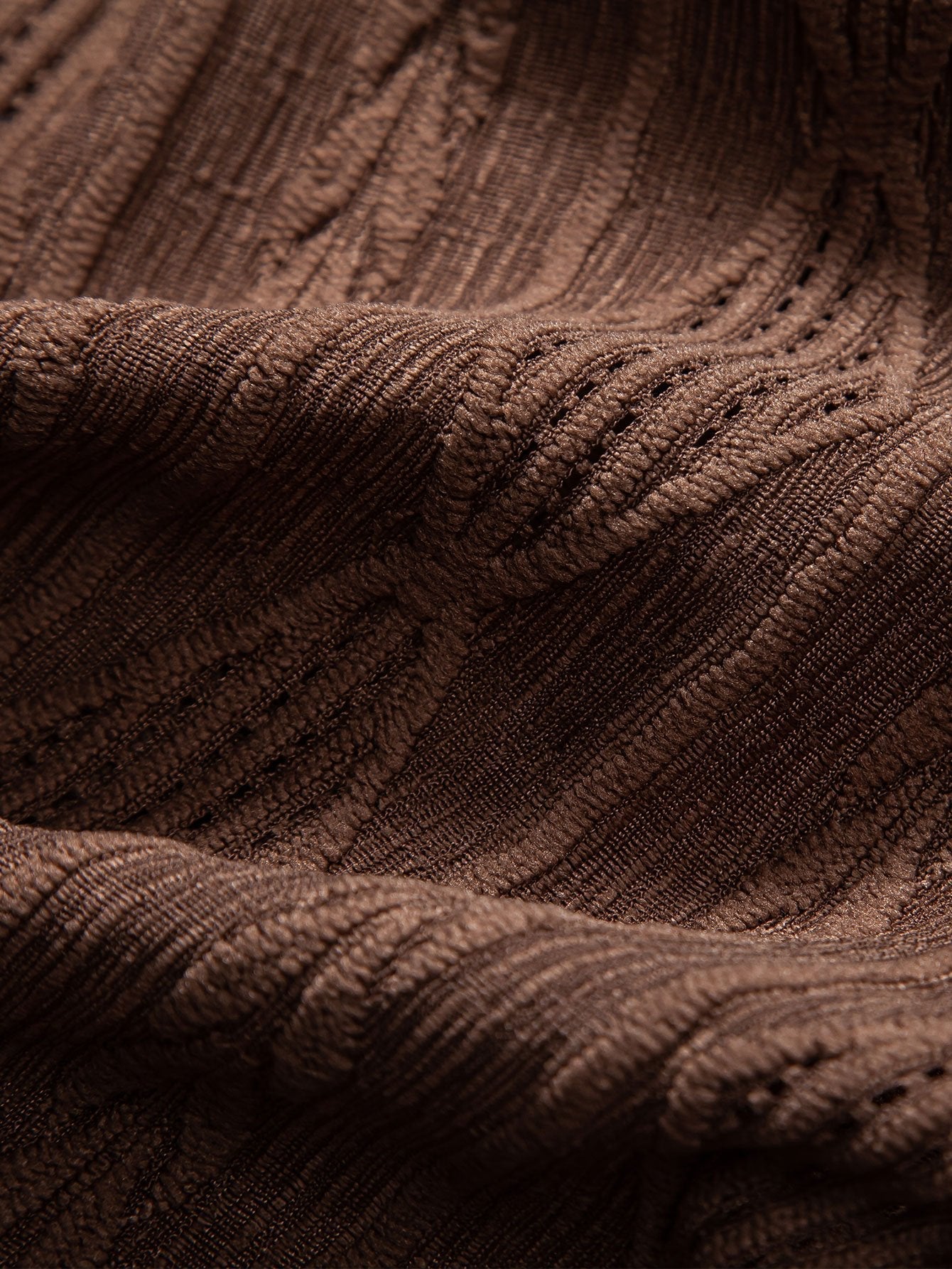 Geometric Jacquard Eyelet Cuban Shirt — North Row | Texture Detail