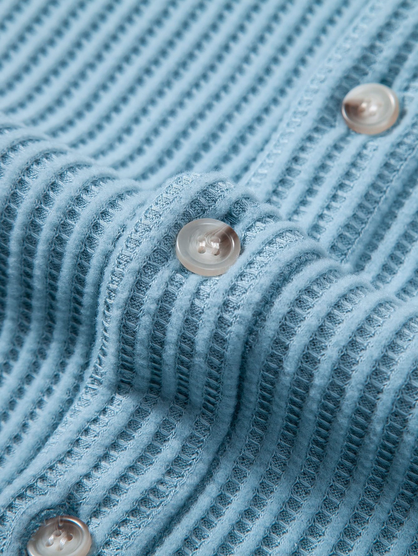 Waffle Button Up Shirt — North Row | Model Wearing