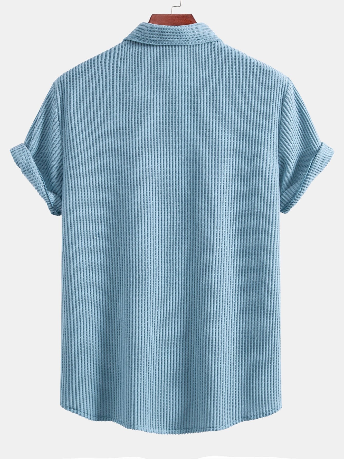 Waffle Button Up Shirt — North Row | Collar Detail
