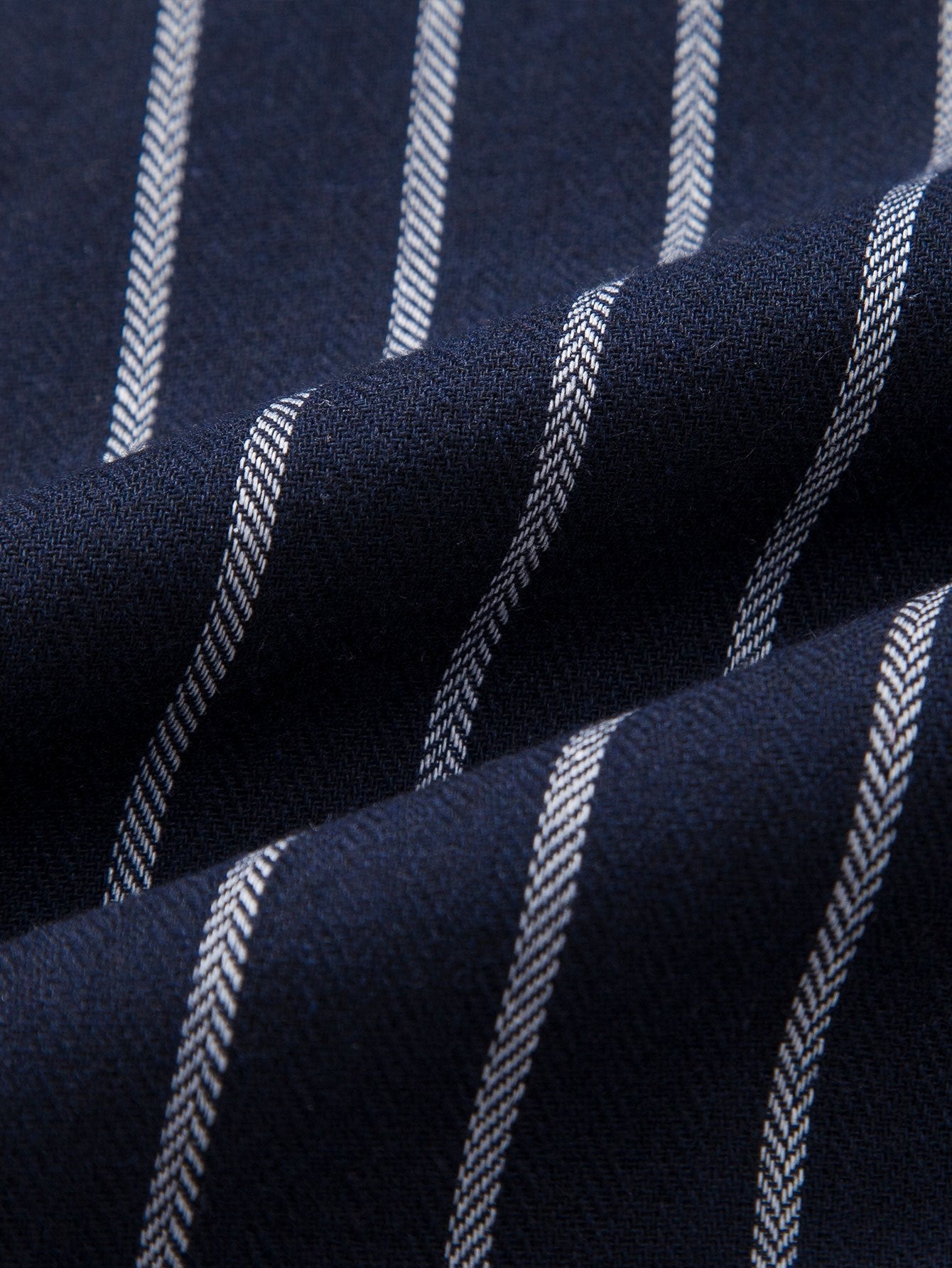 Cotton Blend Striped Button Up Shirt — North Row | Worn Look