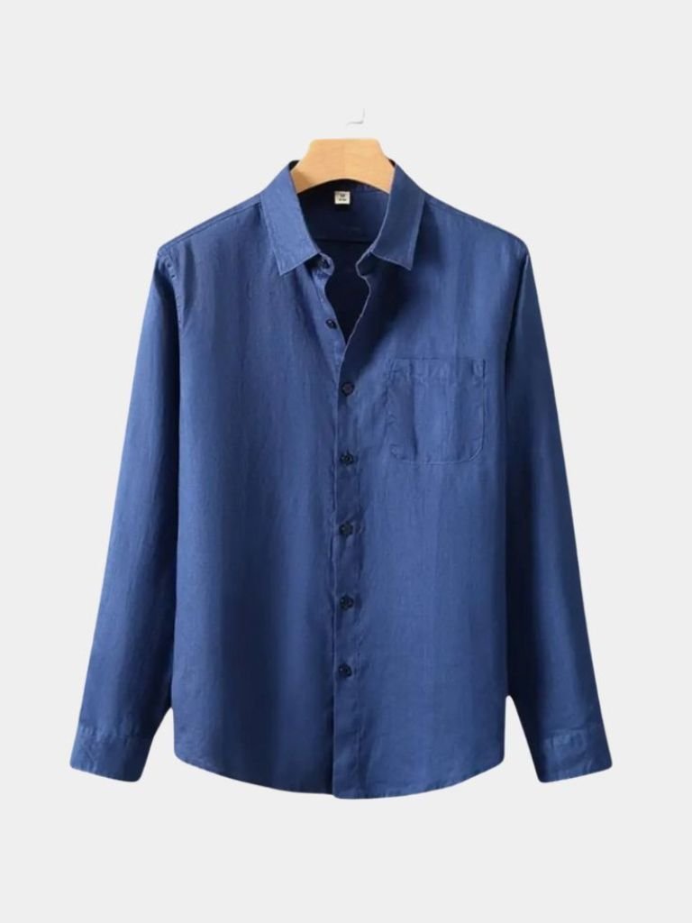 Long Sleeve Essential Linen Shirt — North Row | Full Length