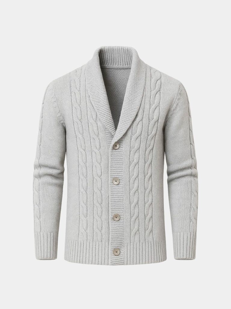 Men's Elegant Knit Cardigan — North Row | Side View