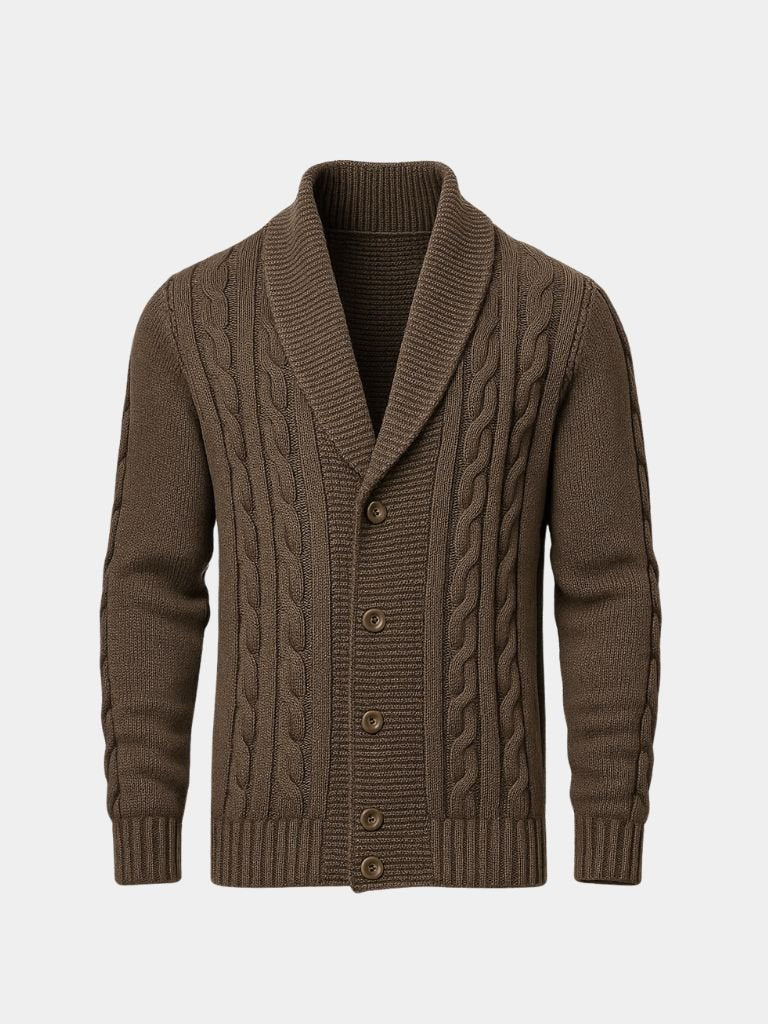 Men's Elegant Knit Cardigan — North Row | Flat Lay