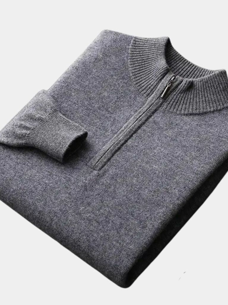Merino Half Zip Sweater — North Row | Texture Detail