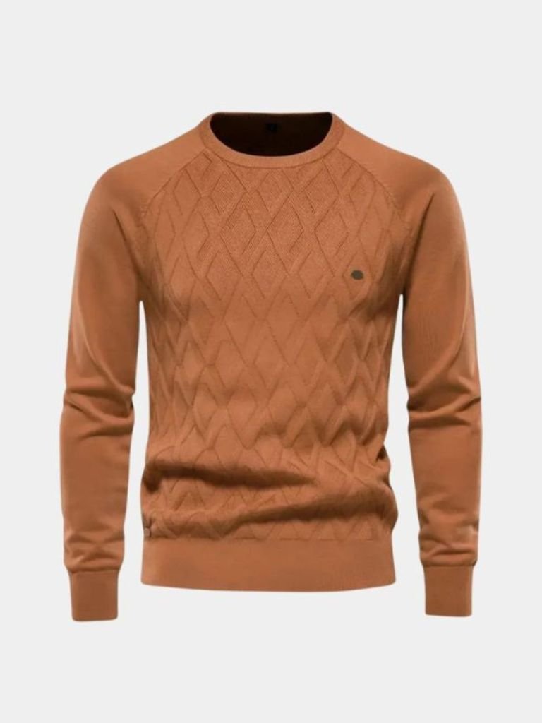 Minimalist Knit Pullover — North Row | Model Wearing