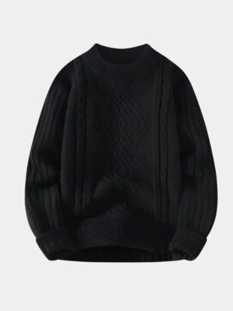 Minimalist Textured Sweater — North Row | Collar Detail