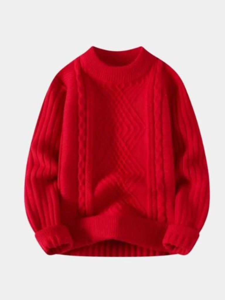 Minimalist Textured Sweater — North Row | Full Length