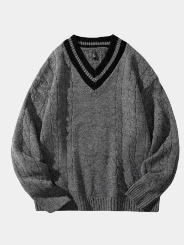 Minimalist V-Neck Sweater — North Row | Flat Lay