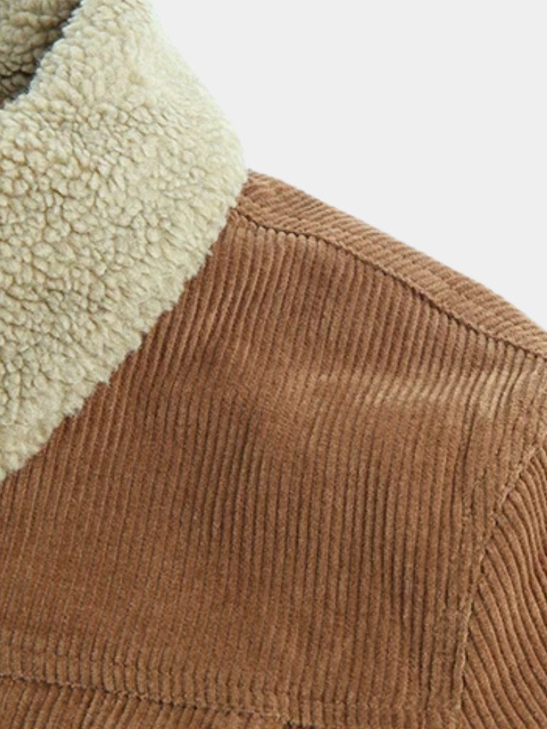 Minimalist Vintage Corduroy Jacket — North Row | Close-Up