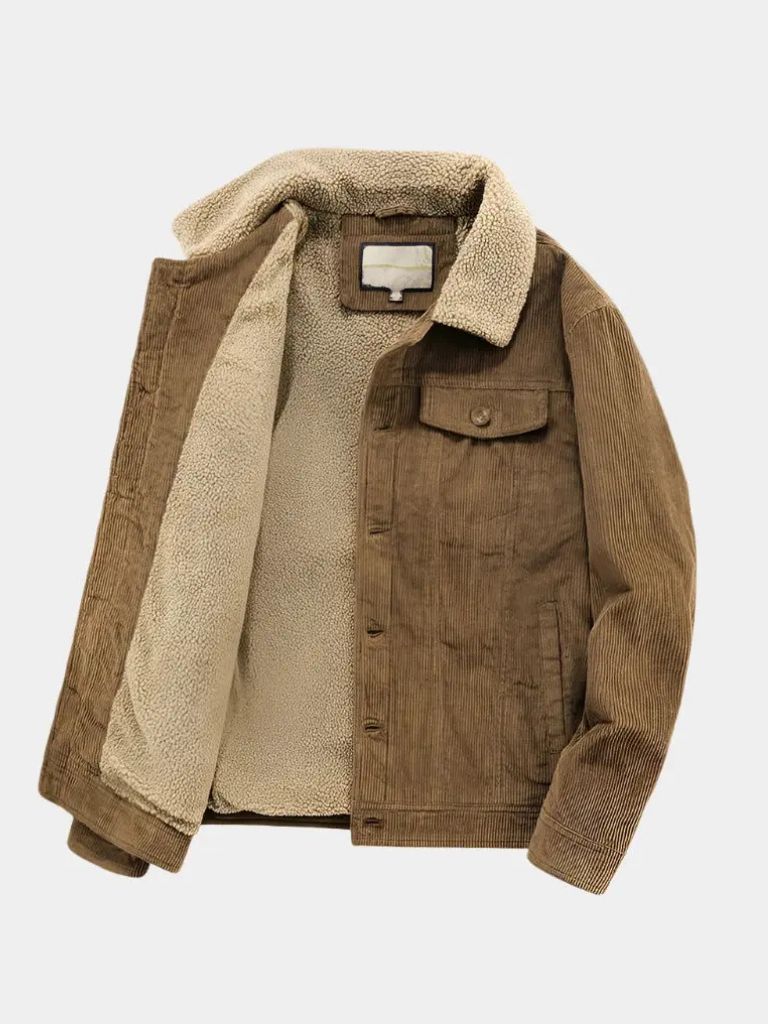 Minimalist Vintage Corduroy Jacket — North Row | Collar Detail