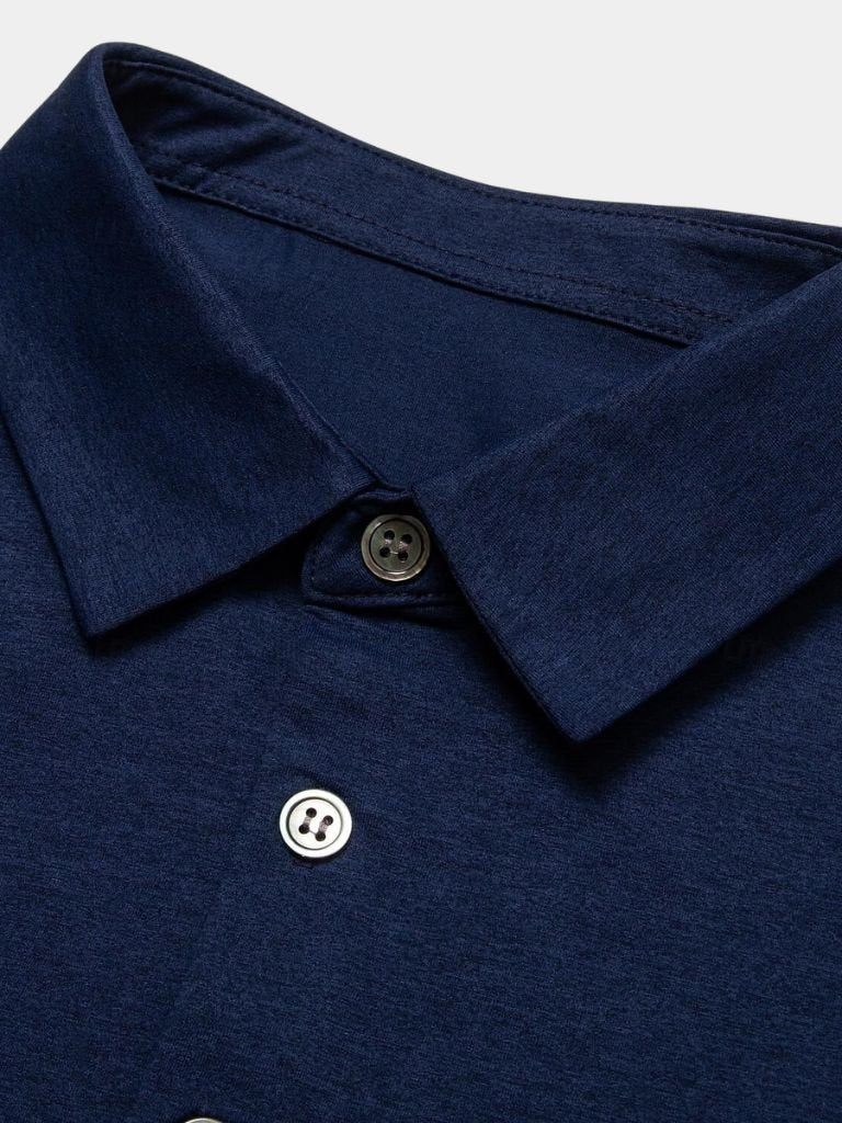 Navy Windsor Polo — North Row | Detail View