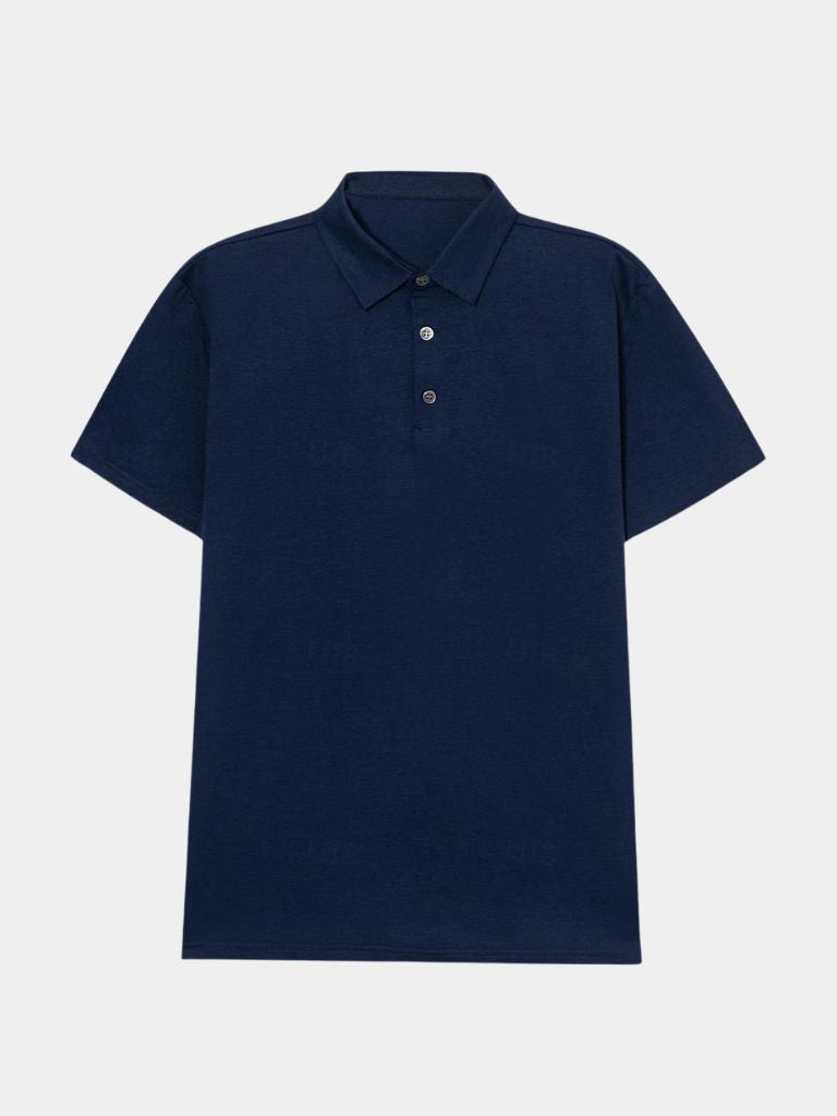 Navy Windsor Polo — North Row | Side View
