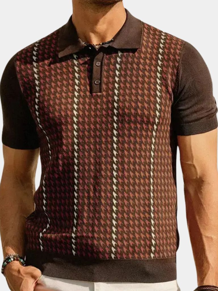 Old Money Aesthetic Polo Shirt — North Row | Detail View