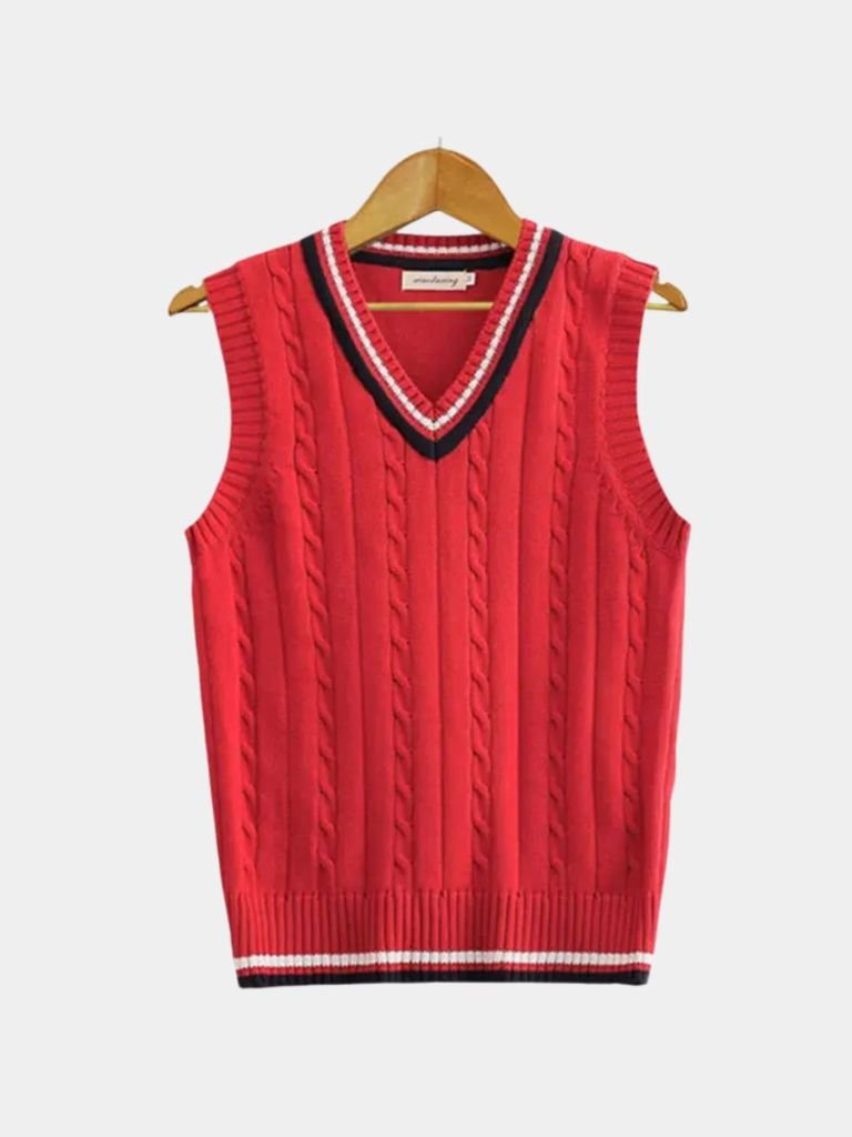 Old Money Essential Knit Vest — North Row | Flat Lay