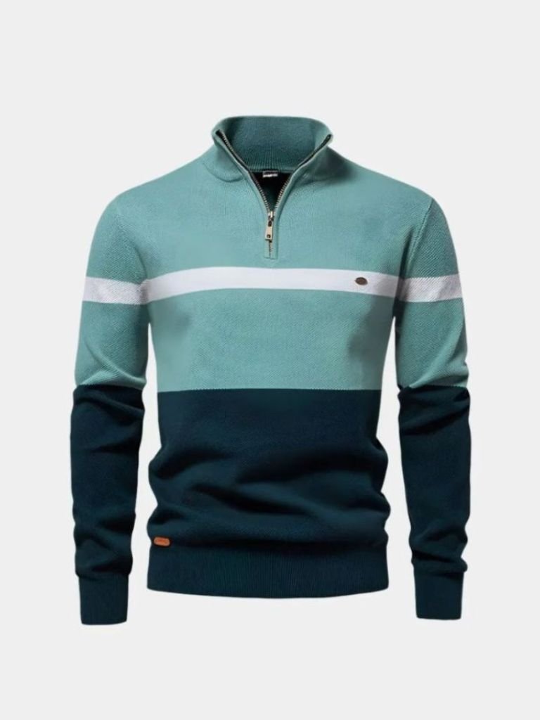 Quarter-Zip Jumper Sweater — North Row | Collar Detail