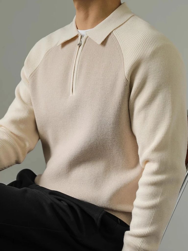 Raglan Quarter Zip Sweater — North Row | Full Length
