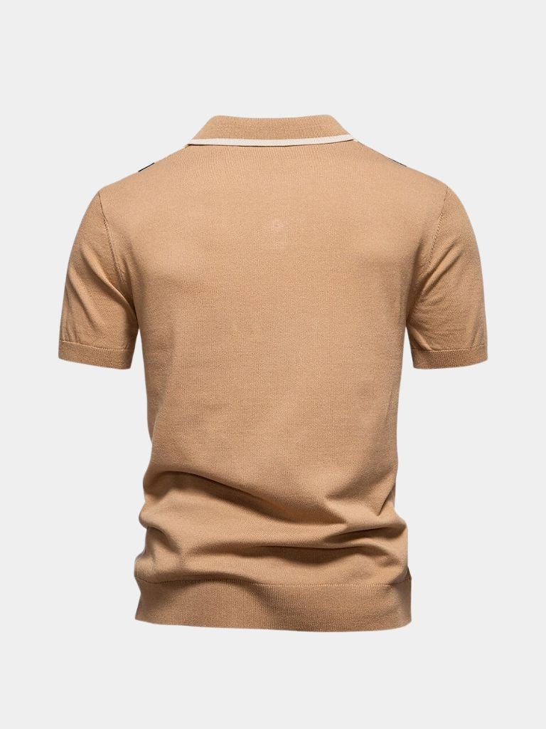 Retro Stripe Polo — North Row | Texture Detail