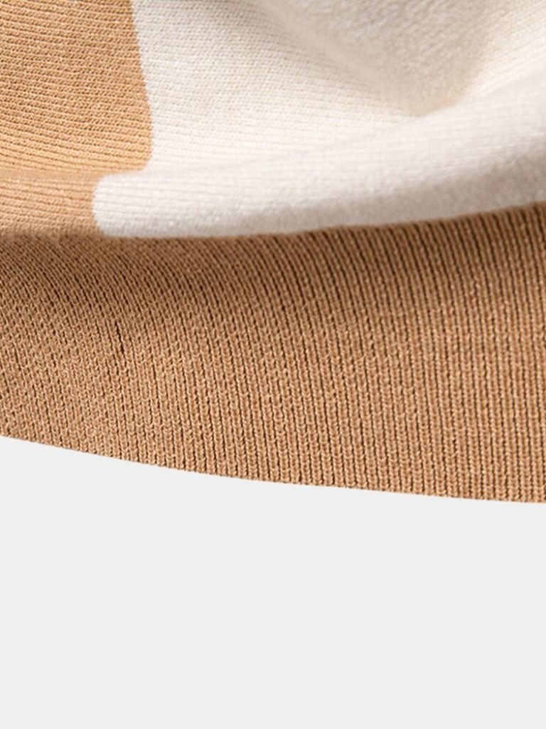 Retro Stripe Polo — North Row | Close-Up