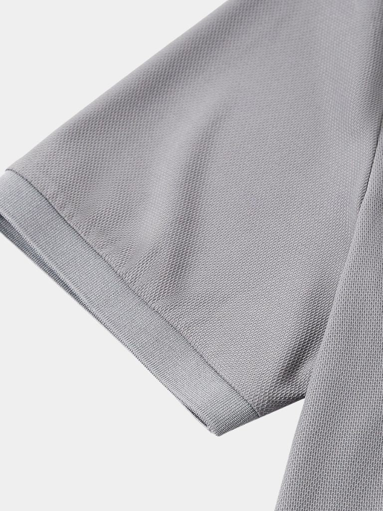 Steel Grey Polo — North Row | Flat Lay