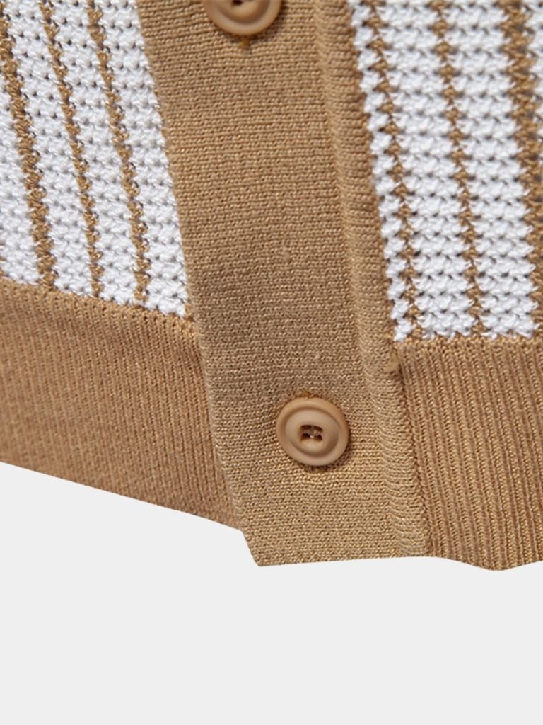 Striped Knit Polo Shirt — North Row | Lifestyle