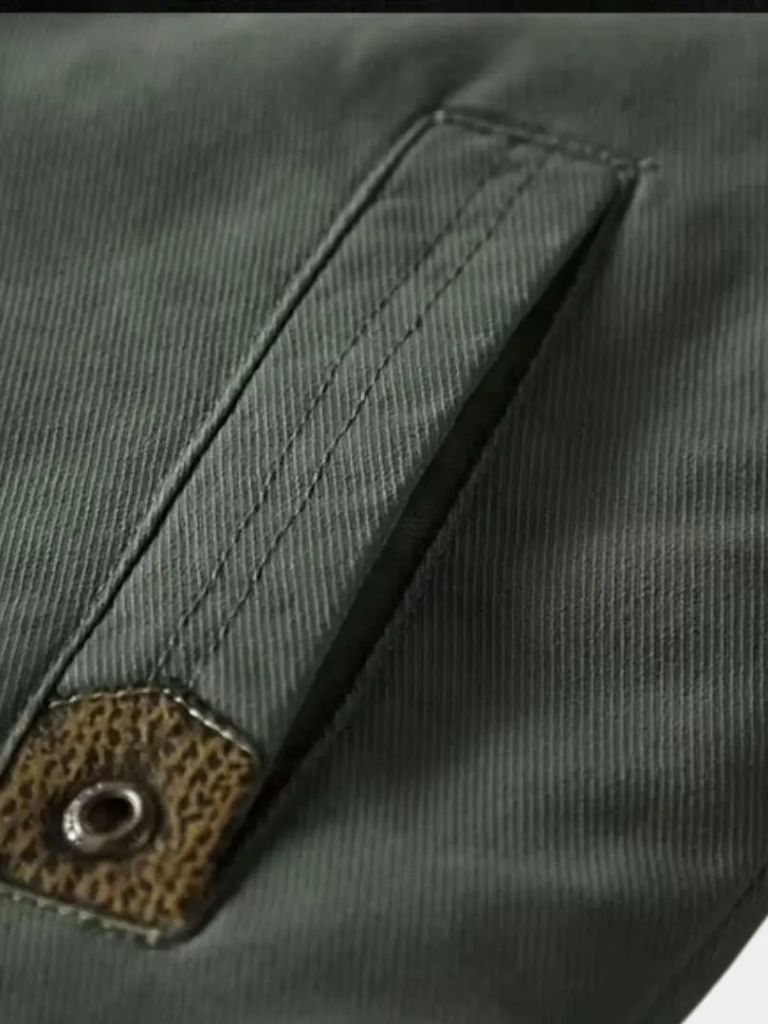 Vintage Military Aviator Jacket — North Row | Close-Up
