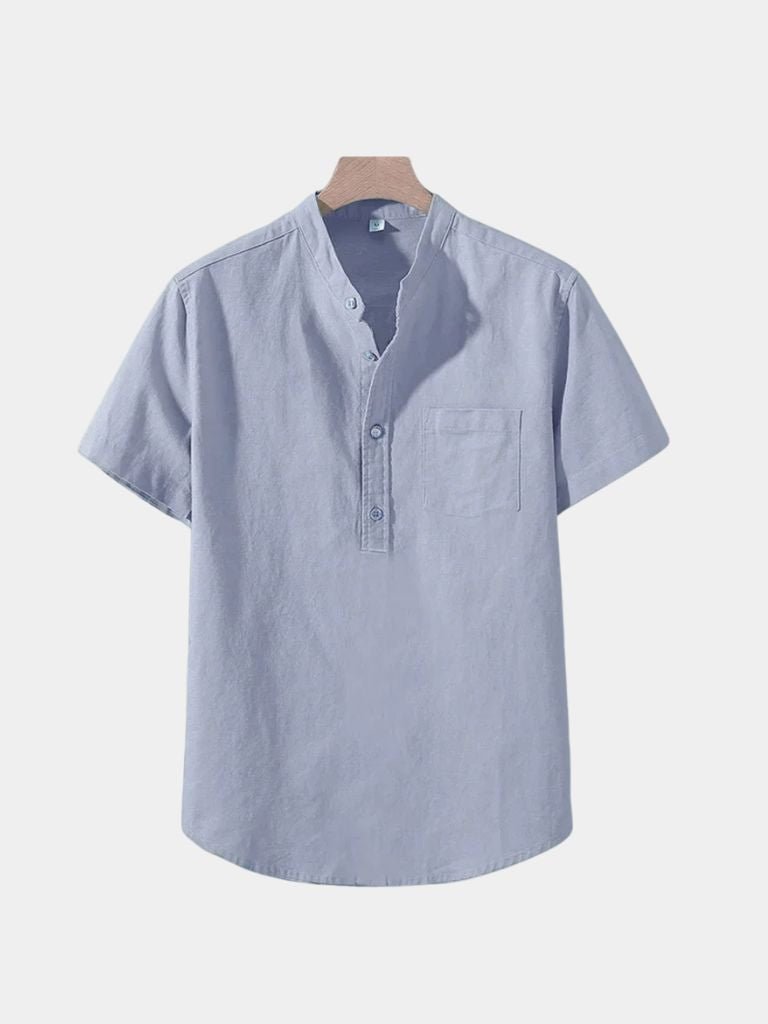 White Wellspring Linen T-Shirt — North Row | Flat Lay