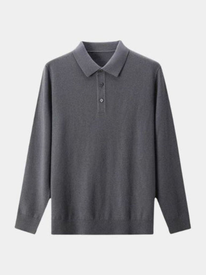 Wool Knit Button Up Polo Pullover - North Row