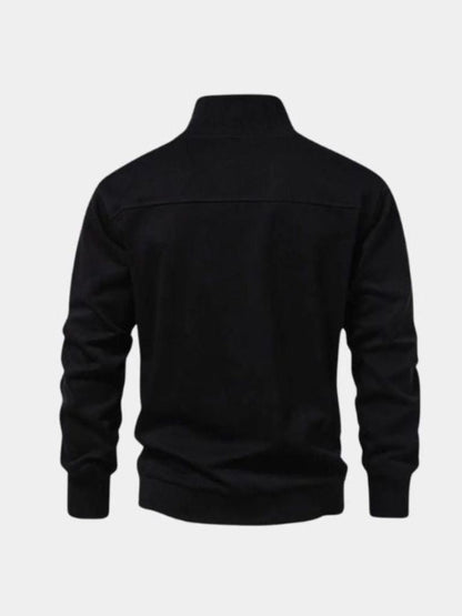 Zip Black Lapel Sports Sweatshirt - North Row