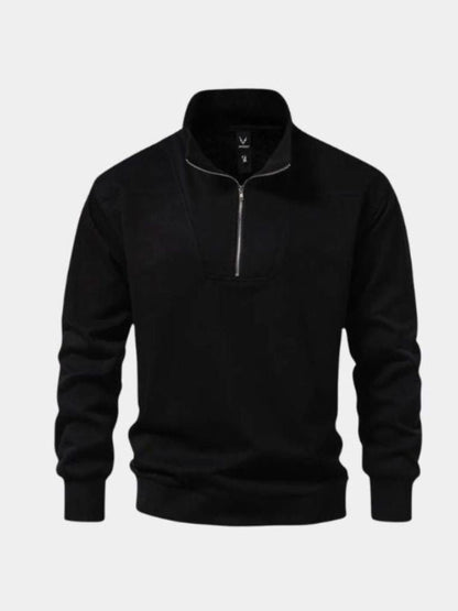 Zip Black Lapel Sports Sweatshirt - North Row